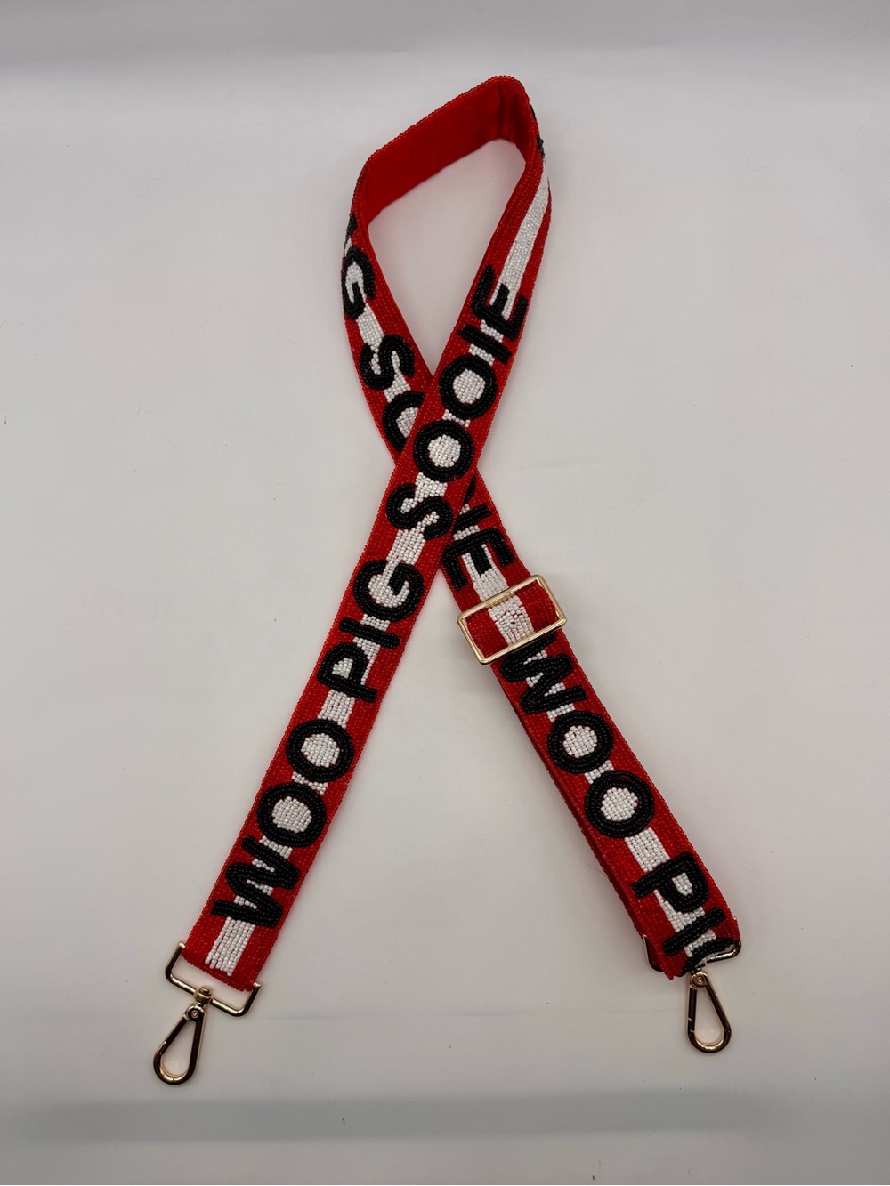 Arkansas Woo Pig adjustable handmade beaded strap